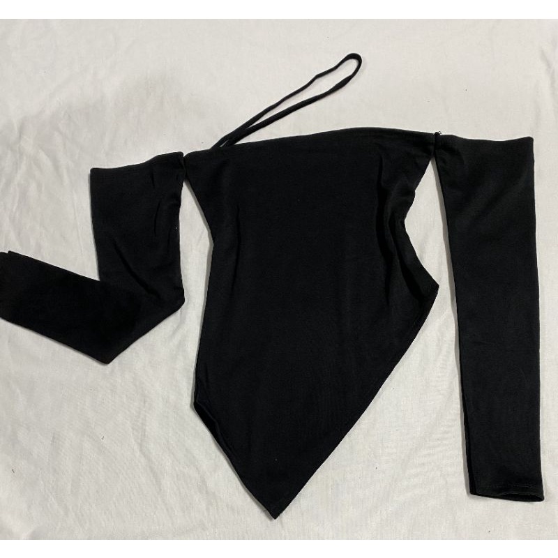 Áo kiểu tà tréo dây bún tay dài