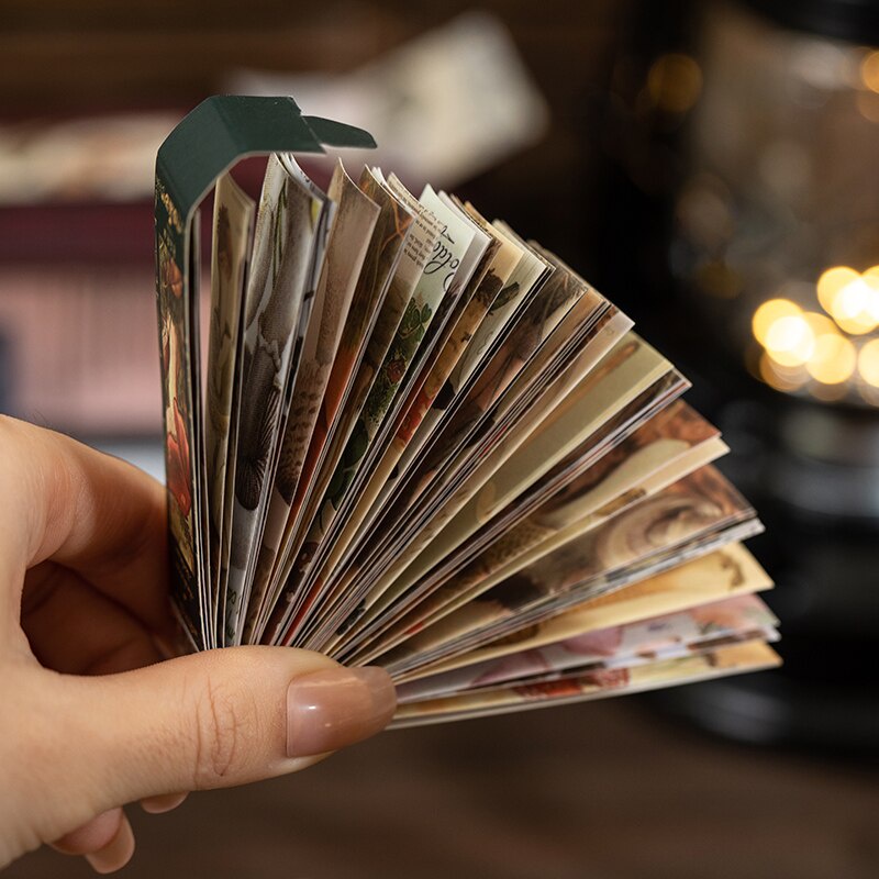 50 miếng dán băng giấy washi mẫu in tự chọn trang trí sổ tay phong cách vintage