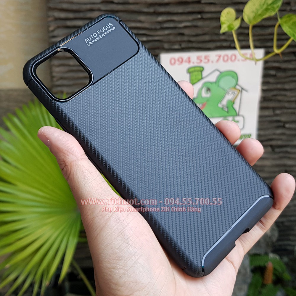 Ốp Lưng Google Pixel 4 Pixel4 XL AutoFocus Vân 3D Carbon Chống Sốc