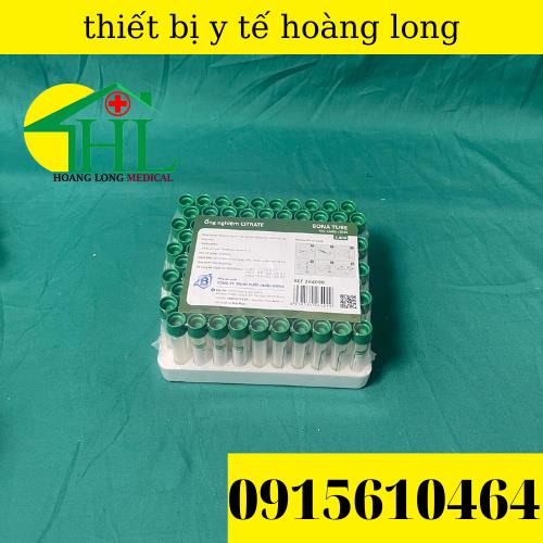 Ống nghiệm kháng đông CITRATE 2ml  hộp 100 tube