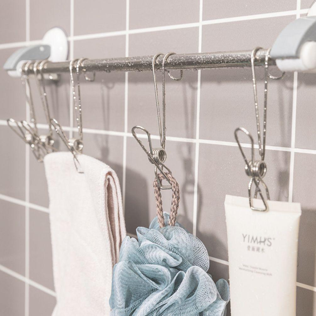 KUNHEV Set 6 Kẹp Phơi Quần Áo Mini Bằng Kim Loại Dành Cho Văn Phòng / Em Bé