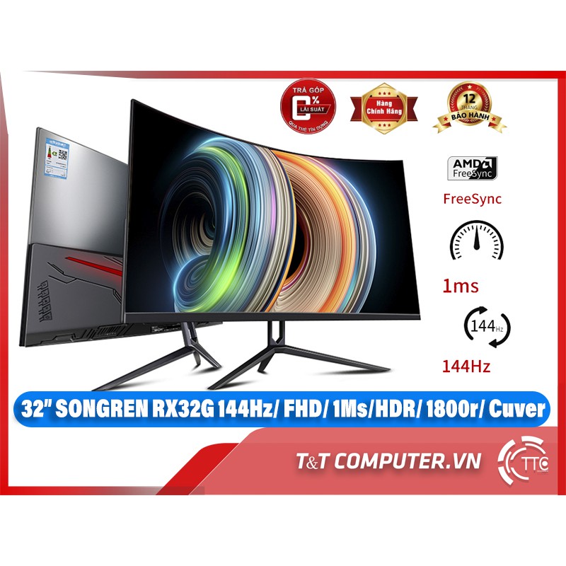 Màn Hình Máy Tính Songren 32 inch 144hz newbox 100% | WebRaoVat - webraovat.net.vn