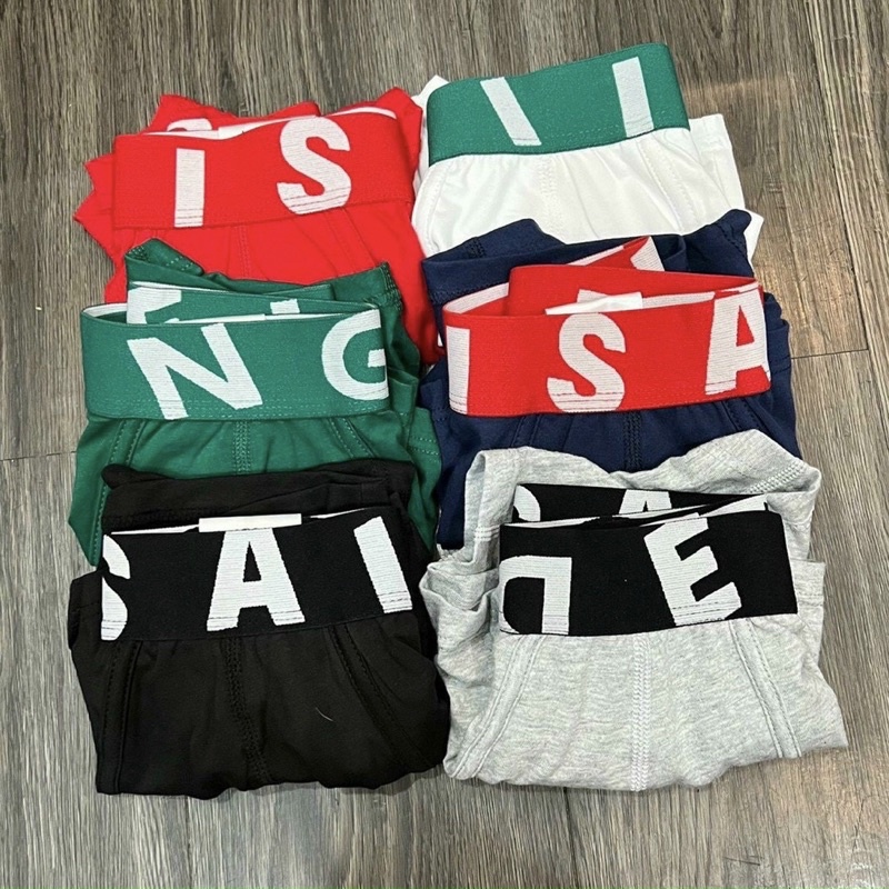 Quần lót nam chữ cái, quần lót dạng đùi thun cotton