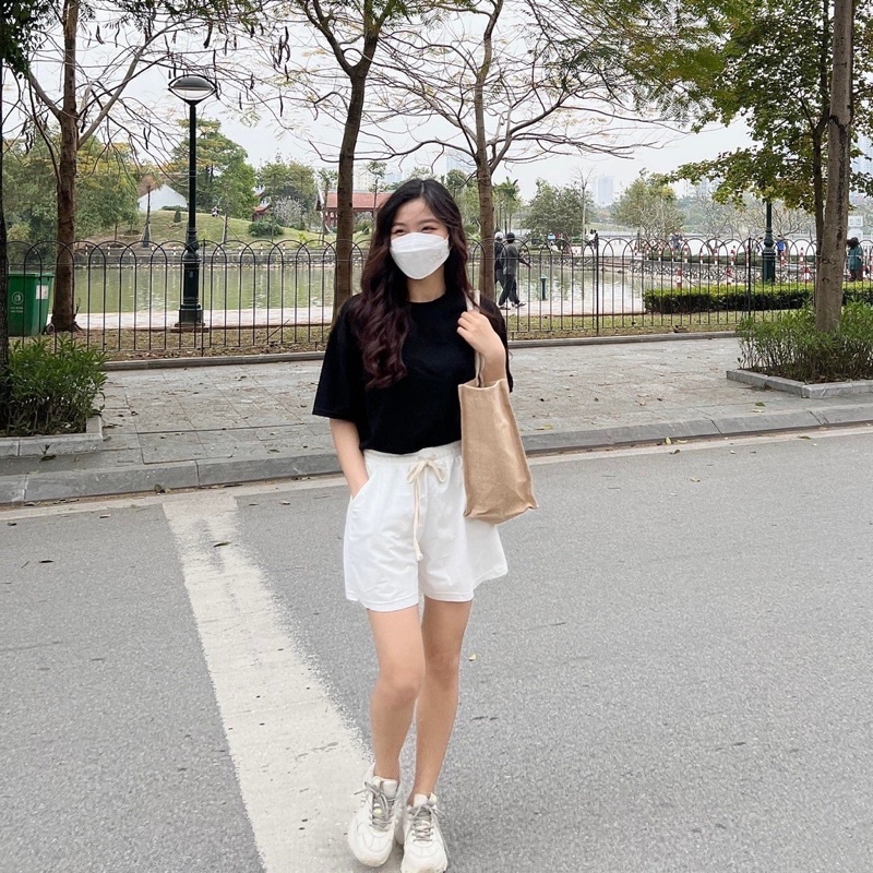Set bộ thể thao đui trơn phong cách Ulzzang Unisex(Ảnh Thật)