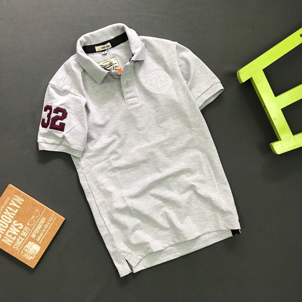 ÁO THUN LOGO 32 CỔ BẺ CAO CẤP - SIW002 | BigBuy360 - bigbuy360.vn