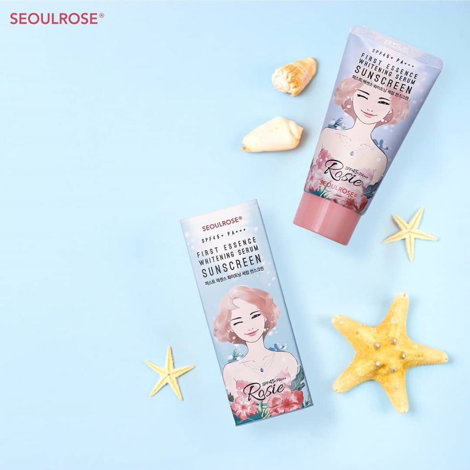 Kem Chống Nắng SeoulRose Rosie First Essence Whitening Serum Sunscreen SPF 45/PA+++ - 45g