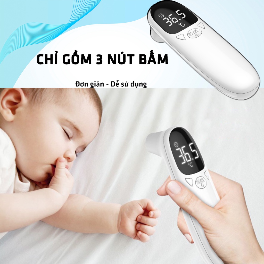 Nhiệt Kế Điện Tử Hồng Ngoại Đa Năng Đo Trán Đo Nhiệt Độ Cơ Thể Nhanh Chính Xác An Toàn Cho Bé