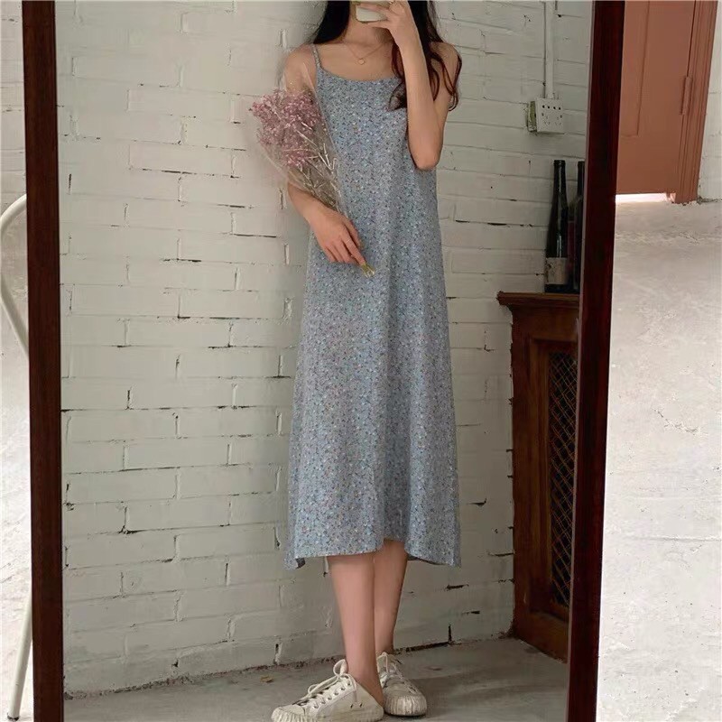 VÁY 2 DÂY HOA NHÍ