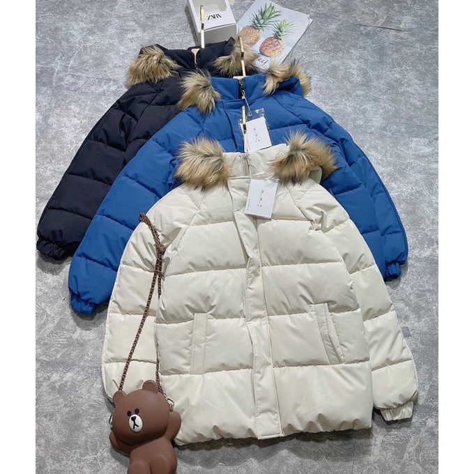 ÁO Phao/ ÁO phao đại hàn nữ phong Cach Hàn quốc dáng rộng Unisex, Lông mũ tháo dời,dày dặn(5 màu)