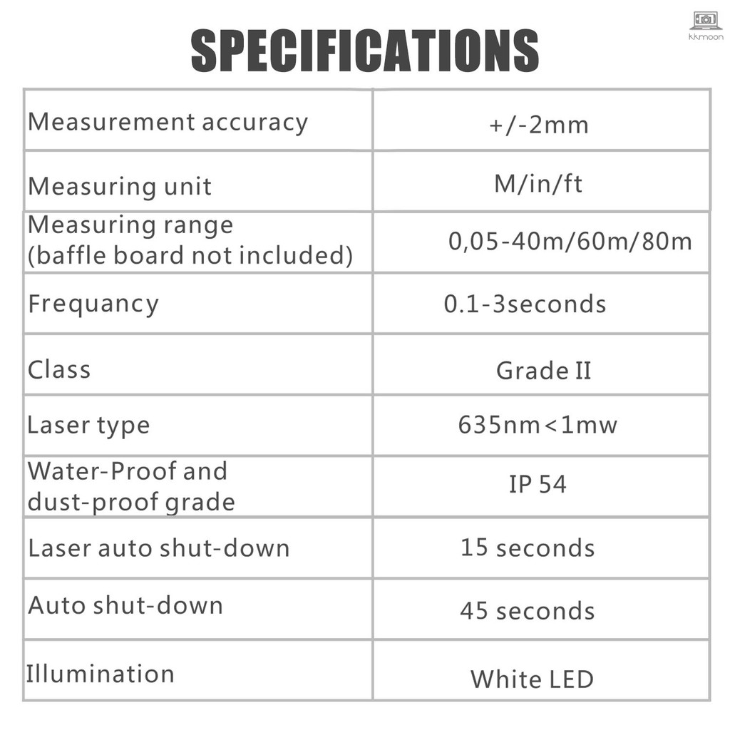 Thước Đo Khoảng Cách Bằng Laser Với Màn Hình Hiển Thị Lcd