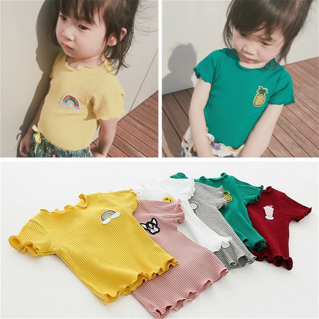 Áo Thun Sát Nách Màu Trơn Đáng Yêu Hợp Thời Trang Cho Bé