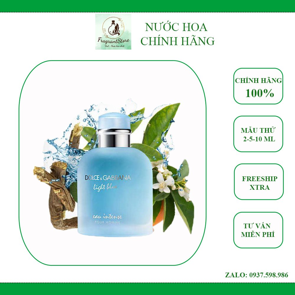 Nước Hoa Nam Dolce & Gabbana Light Blue Eau Intense (mẫu thử)