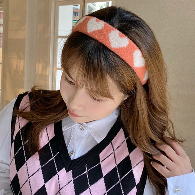 Flgo Băng Đô Cài Tóc Rửa Mặt Họa Tiết Trái Tim Nhiều Màu Sắc Phong Cách Ngọt Ngào