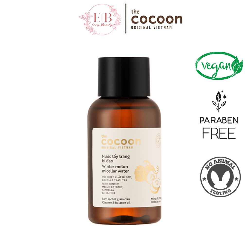 Nước tẩy trang Bí đao Cocoon Làm Sạch Da Winter Melon Micellar Water 140ml