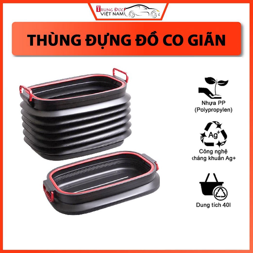 Thùng Đựng Đồ Co Giãn 40L Cho Ô Tô - Trung Đức VN