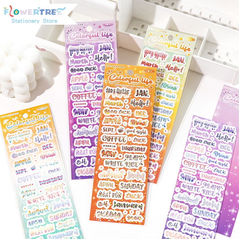 Flowertree 1 Sticker Màu Nước Dán Trang Trí Sổ Tay
