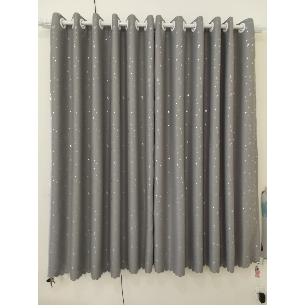 Rèm cửa sổ, cửa phòng ngủ chống nắng giá rẻ, hoạ tiết NGÔI SAO TNS-016