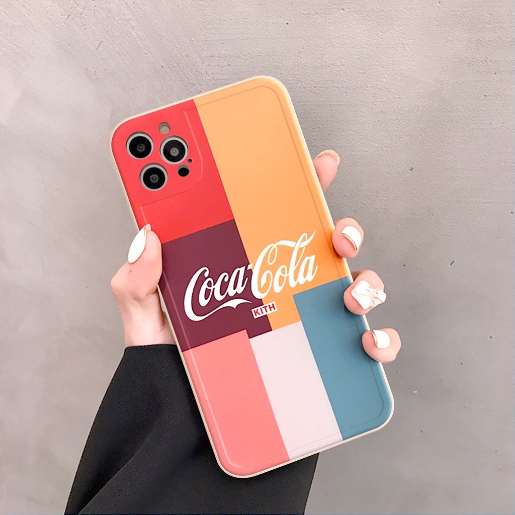 Ốp lưng iphone Red Coke bóng cạnh vuông 6/6plus/6s/6splus/7/7plus/8/8plus/x/xr/xs/11/12/13/pro/max/plus/promax