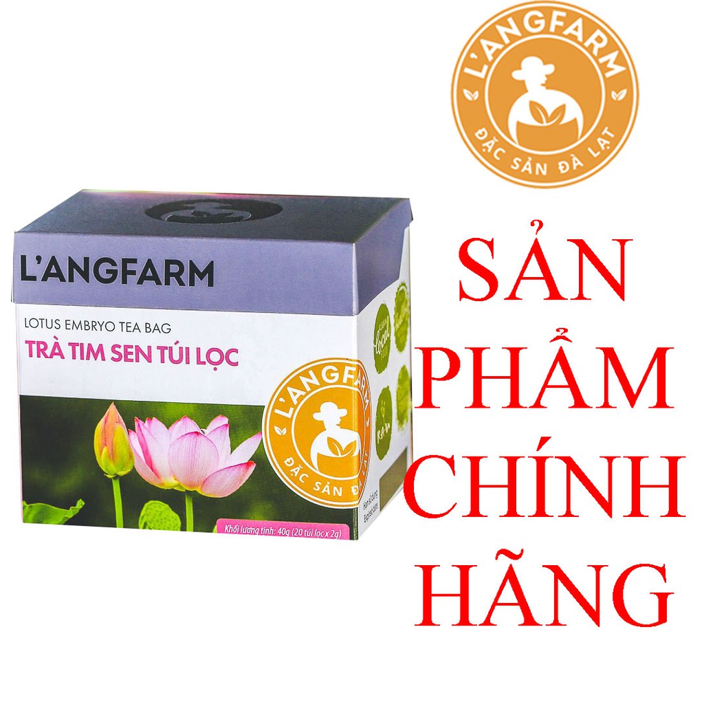 L'ANGFARM | Trà tim sen túi lọc hộp 20 tép An toàn vệ sinh, không chất bảo quản, giải khát hàng ngày hoặc làm quà tặng.