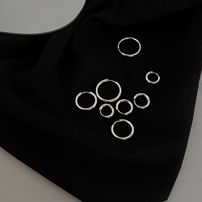 Đôi khuyên tai tròn phong cách Hàn Quốc cá tính dành cho nữ