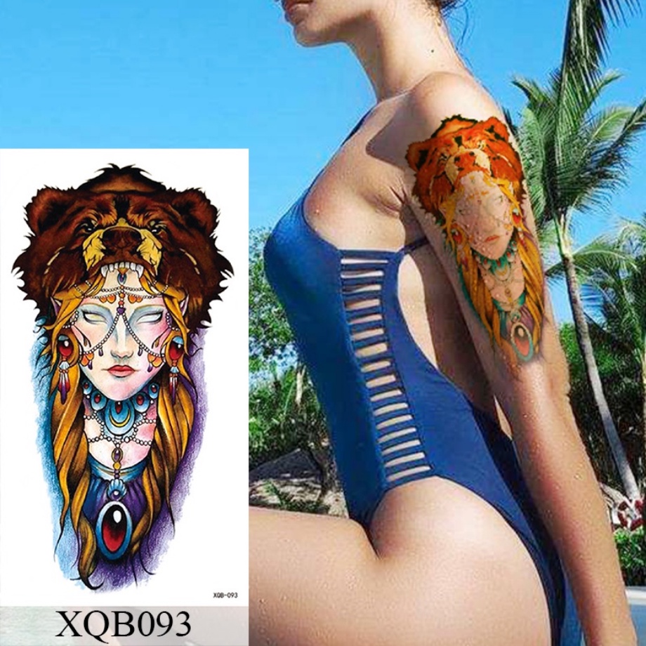 1 Hình Xăm Dán Tạm Thời Chống Nước Hình Nàng Tiên Cá / Cáo / Hoa Hồng / Dê / Mỏ Neo Nghệ Thuật Cơ Thể
