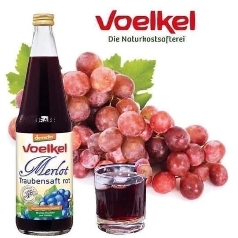 Nước ép nho đỏ hữu cơ Voelkel - 700ml