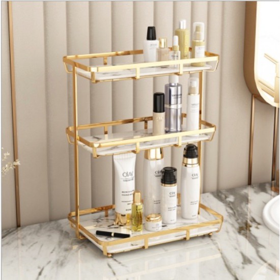 Kệ 3 tầng đựng đồ vật dụng nhà vệ sinh GOLDEN MARBLE BATHROOM RACK