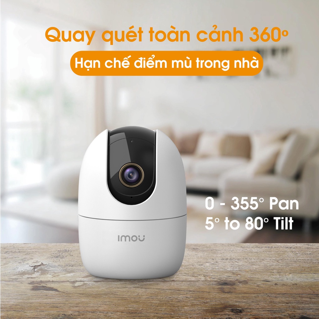 Camera wifi 4MP xoay 360 IMOU Ranger2 IPC-A42P - nhận diện AI, còi hú báo động, đàm thoại 2 chiều... Bảo Hành 24 Tháng