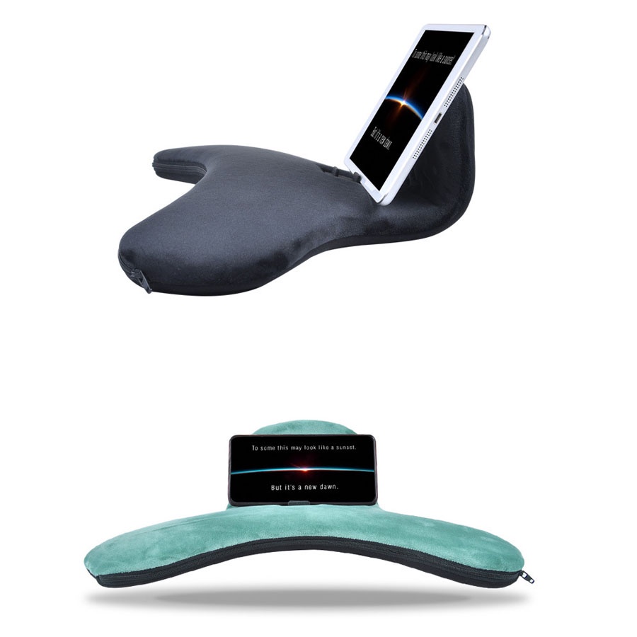 Giá đỡ điện thoại nỉ nhung mềm mại giúp bạn rảnh tay, Kẹp điện thoại kiêm gối tỳ tay thông minh