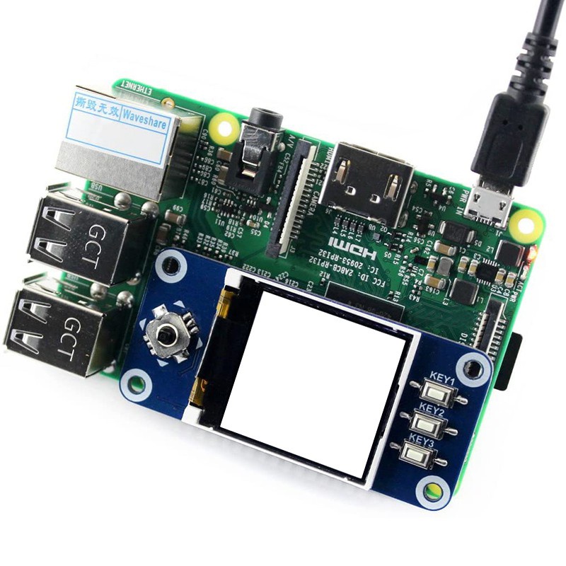 Mũ Lưỡi Trai Waveshare 1.44 Inch Lcd Cho Raspberry Pi 2b / 3b / 3b + / Zero / Zero W 128x128 Pixels Spi Giao Diện 3.3v