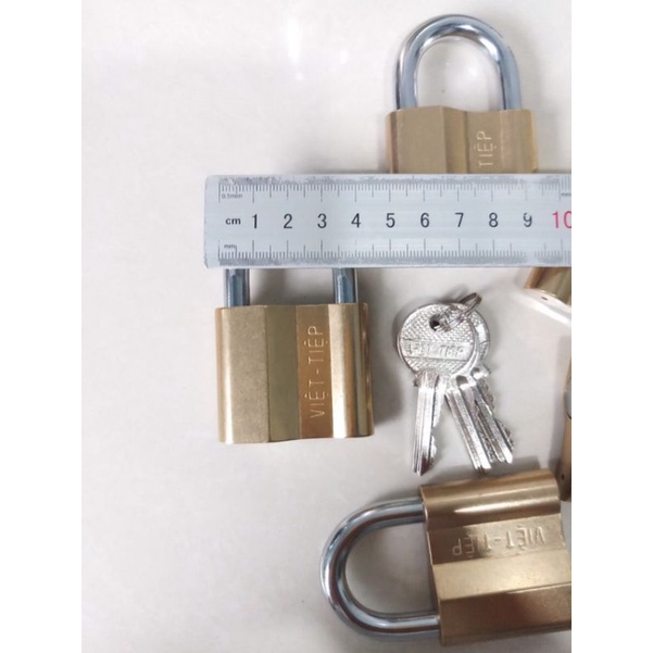 Combo 3 ổ khóa việt tiệp dùng chung 1 chìa ( loại 5 phân , khóa giữ chìa , gồm 3 chìa sơ cua )