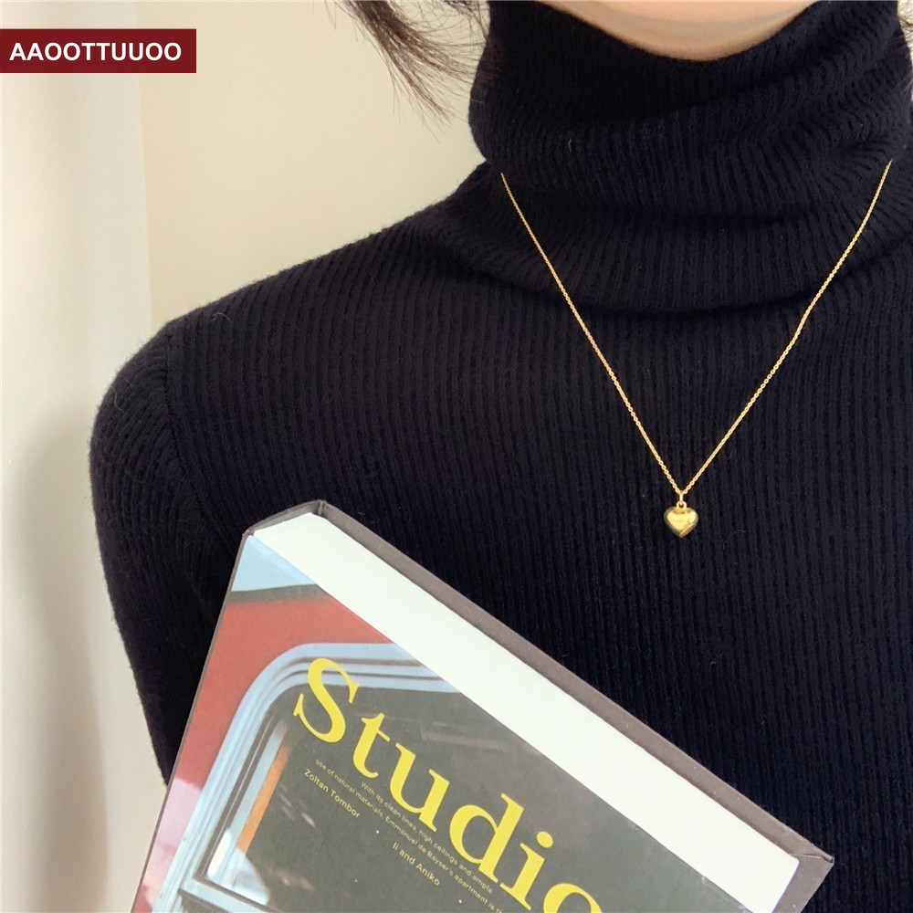 Vòng Cổ Mặt Trái Tim Đơn Giản Sang Trọng Phong Cách Hàn Quốc