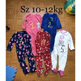 Body/bộ liền nỉ nhung bé gái/trai size 10-12kg
