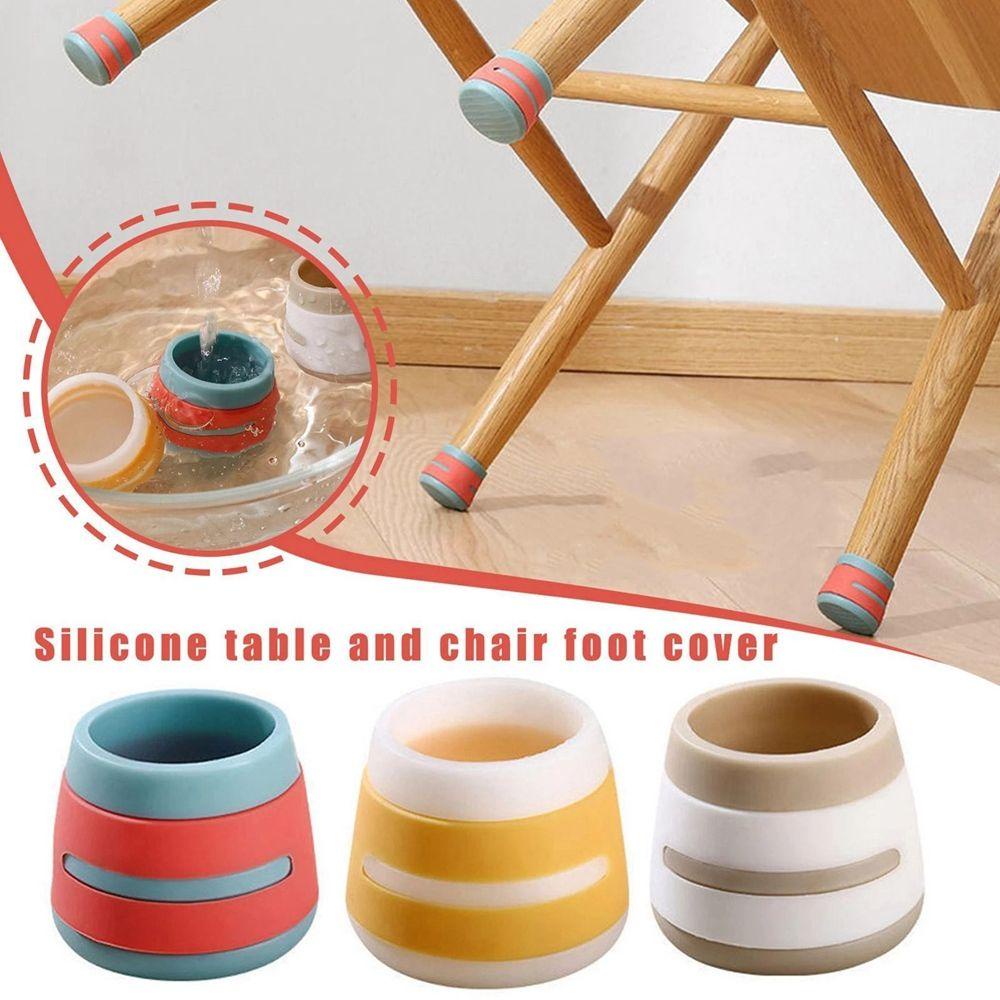 Set 4 Miếng Lót Chân Bàn Chống Trầy Chống Trượt Hình Tròn