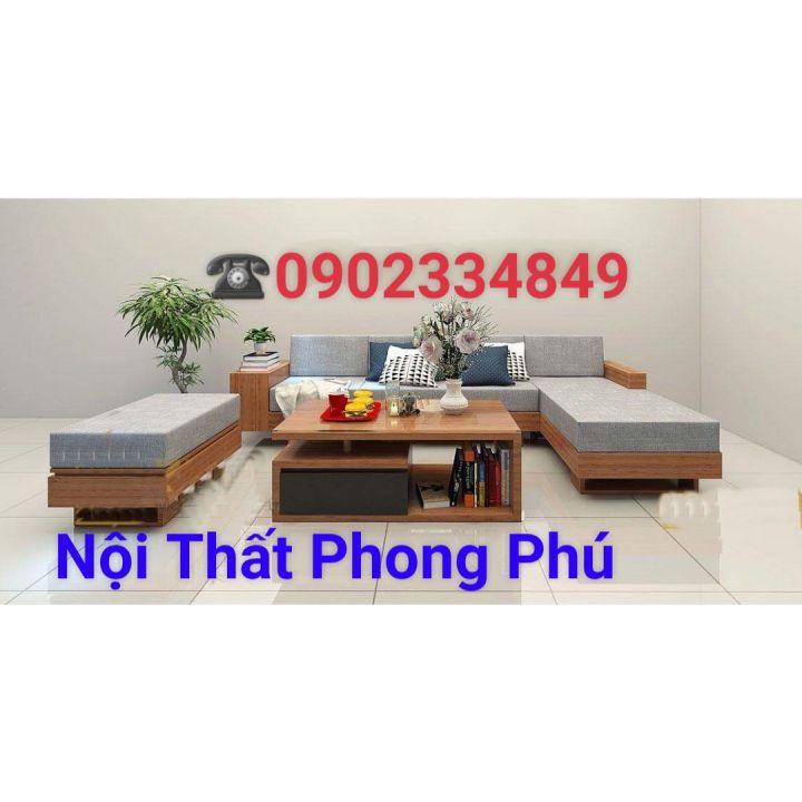 [KM] Sofa Gỗ Sồi Phòng Khách, Sofa Gỗ Nệm Cao Cấp