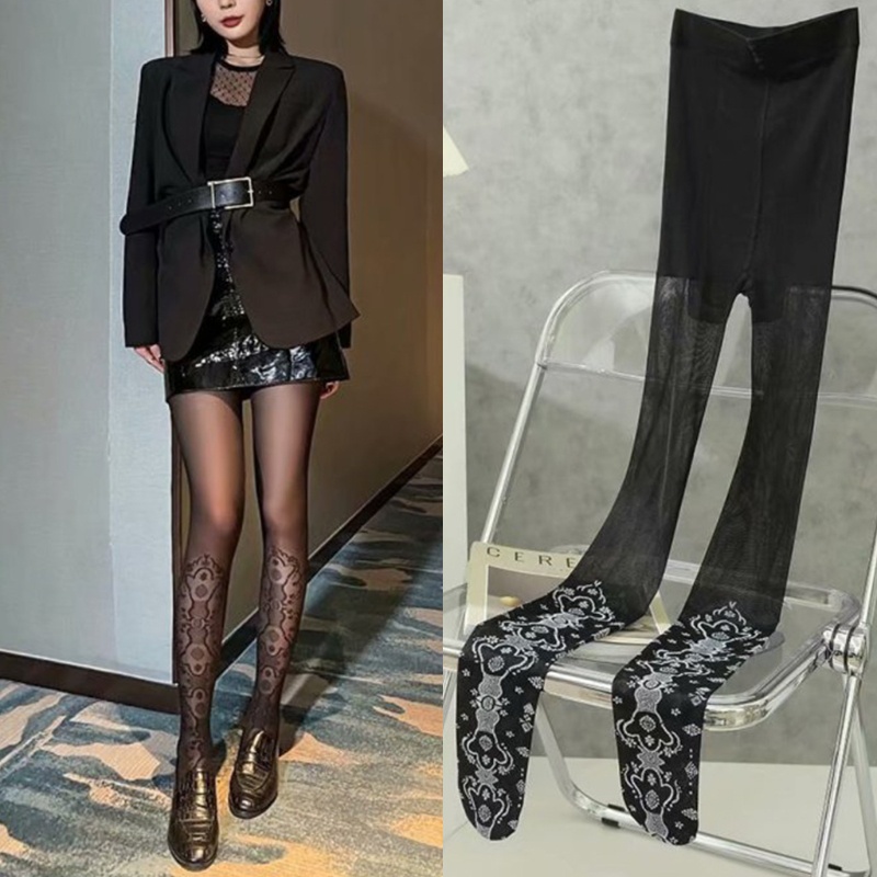 Quần tất dài tới gối họa tiết hoa phong cách Lolita quyến rũ cho nữ | BigBuy360 - bigbuy360.vn