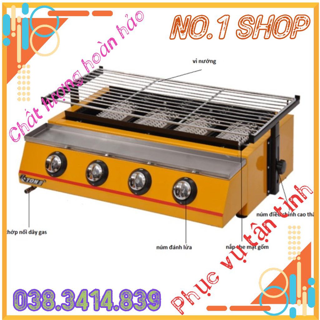 [hình ảnh thật] Bếp nướng BBQ bằng gas 4 đầu đốt K233 ETON