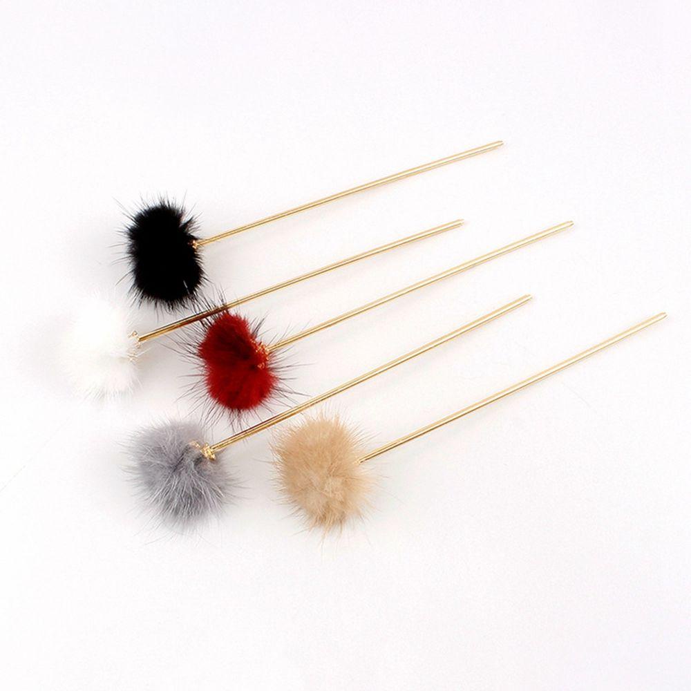 Trâm Cài Tóc Đính Bóng Lông Phong Cách Trung Hoa Cổ Điển Cho Nữ