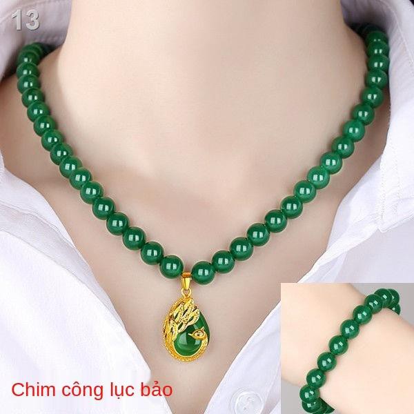 [Vòng cổ Chalcedony tự nhiên 50cm Vòng tay miễn phí] Mã não đỏ và xanh lục Món quà ngày của mẹ cho nữ