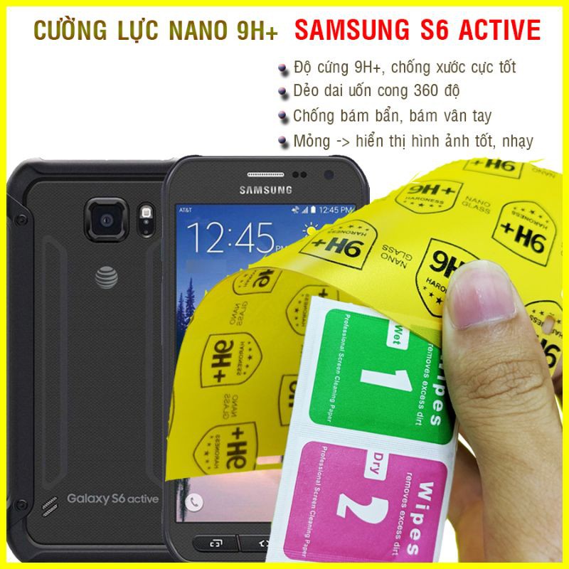 Dán cường lực dẻo nano trong hoặc nhám cho Samsung S6 Active