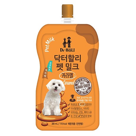 Sữa nước cho chó mèo tăng sức đề kháng Dr. Holi Pet Milk Caramel 200ml