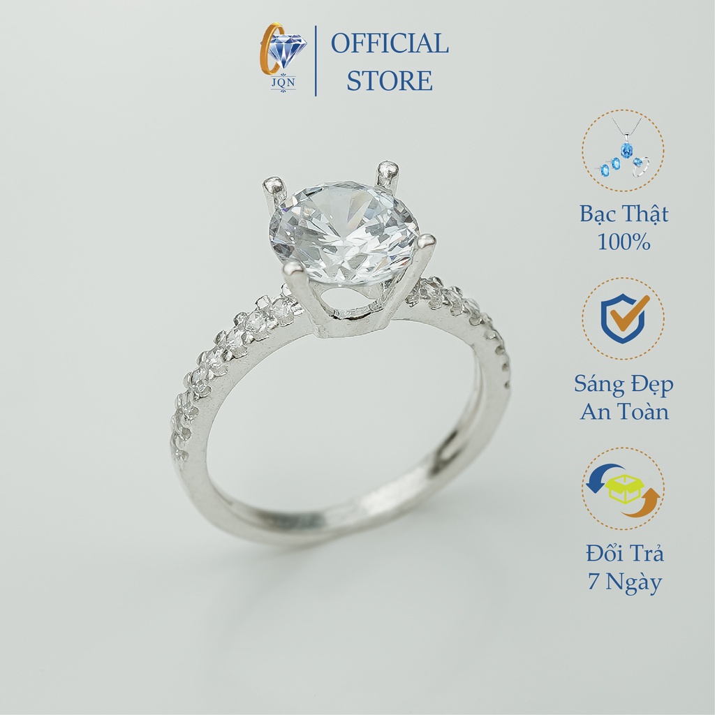Nhẫn Bạc Nữ Đính Đá JQN Mẫu Mới Thời Trang N62