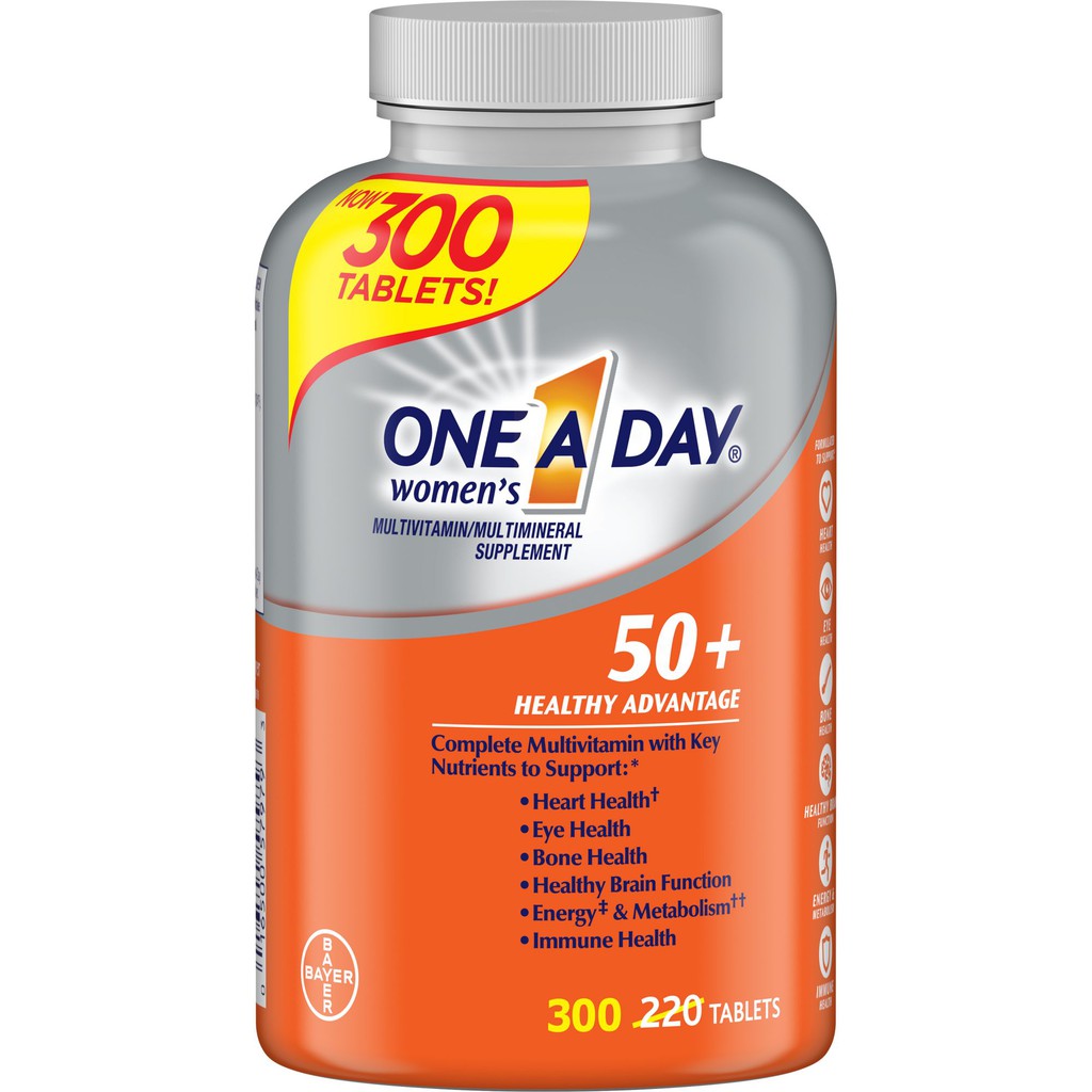 One A Day Women's 50+ Healthy Advantage Multivitamin, 300 Tablets, 300 viên