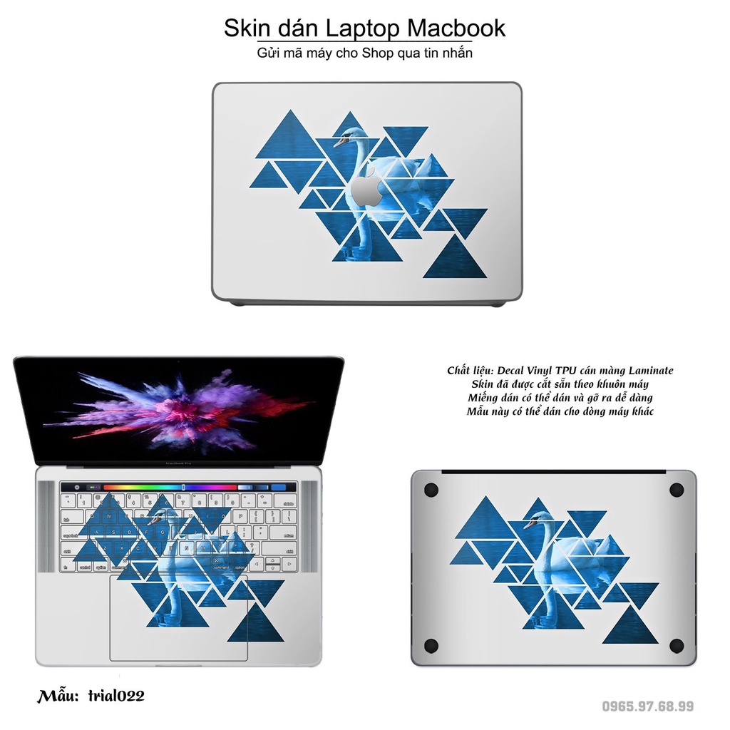 Skin dán Macbook mẫu Đa giác (đã cắt sẵn, inbox mã máy cho shop)