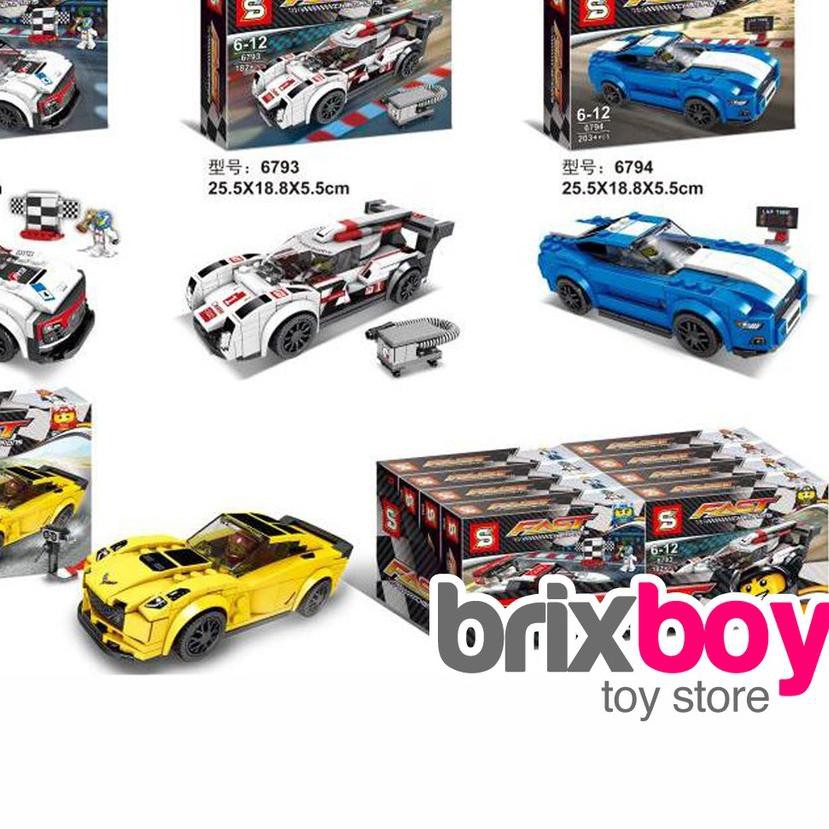 Mô Hình Đồ Chơi Lắp Ráp Lego Technic Chevrolet Corvette Z06 Fast Supercar Sy6795 190pc Brixboy