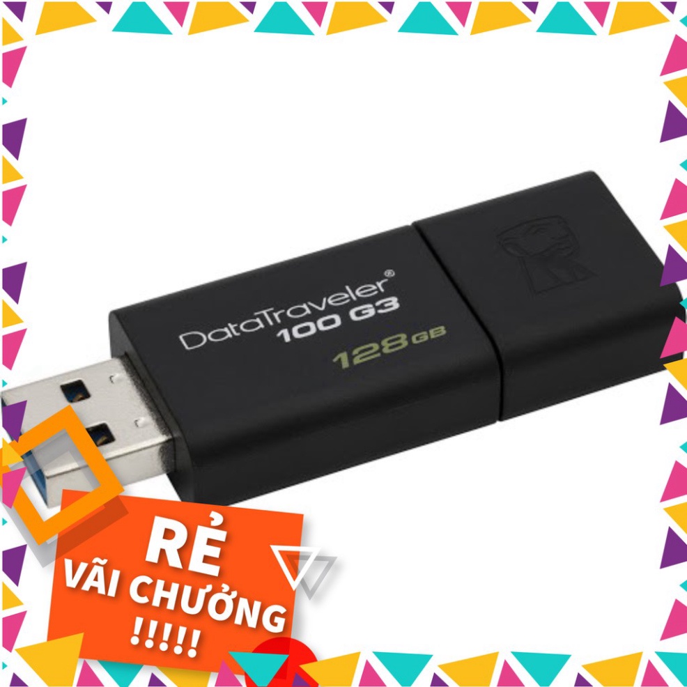 USB KINGSTON DT100G3 USB 3.0 128GB (SPC/ FPT)-Bảo hành 2 năm | BigBuy360 - bigbuy360.vn