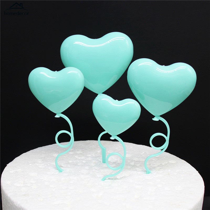 Set 5 Que Cắm Trang Trí Bánh Hình Trái Tim Xinh Xắn