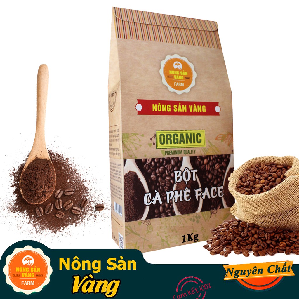 bột cafe đắp mặt, tắm body 1kg , bột cà phê nguyên chất,  tẩy da chết, trắng da ( handmade ) - Nông Sản Vàng