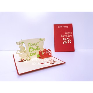 Con Quạ - Crow - Sinh Nhật -  Birthday - Thiệp 3D