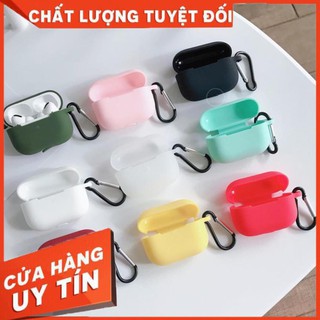 Vỏ bao silicon airpods pro - kèm móc treo, case airpods pro